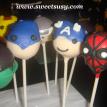 Super Heroes Batman, Captain America, Spiderman Cakepops